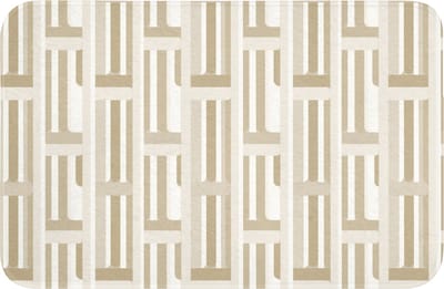 WC mat 60x40 cm - Antislip - Modern - Geometrisch - Beige - Toiletmat - Vloermat - Douchemat - Toilet tapijt - Toiletmatten