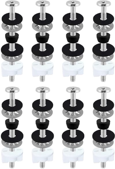Toiletbril bevestigingen - Schroeven set - Toilet reparatie - Roestvrij staal - 8 stuks - Universeel