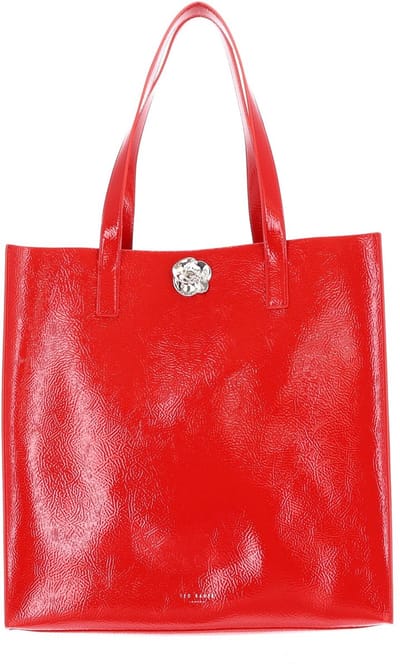 Ted Baker schoudertas Rosenni Rose Detail Crinkle Large Tote Bag Red rood