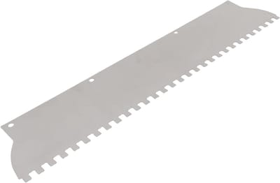 Lijmkam Roestvrijstaal - Tegelspaan Troffel - Lijm Verspreiden - Vierkante Uitsparing - 600 mm - Zilver