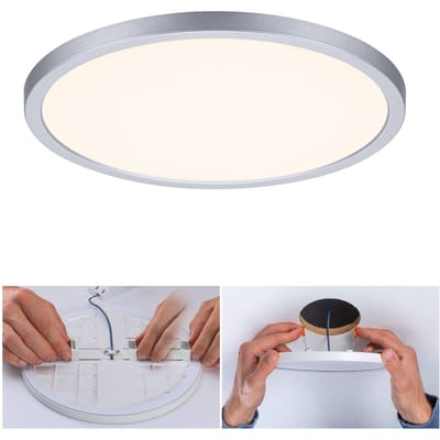 VariFit LED-inbouwpaneel 3-Step-Dim Areo IP44 rond 230 mm 16W 1400lm 3000K Chroom dimbaar