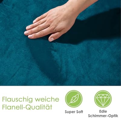 Hoogwaardig XL Flanellen Knuffeldeken - Donkerpetrol, 200 x 150 cm, Super Zacht en Ondersteunt Duurzaamheid