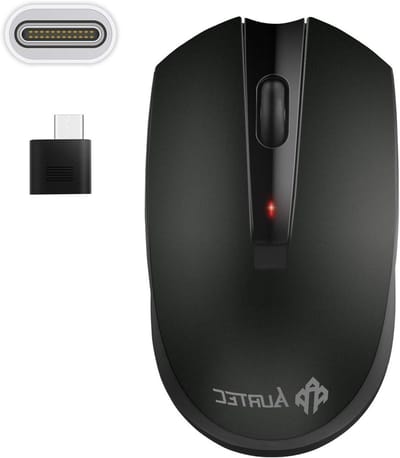 Draadloze Muismat met Type C Verbinding - 2.4GHz USB C voor MacBook, Chromebook en Meer Apparaten