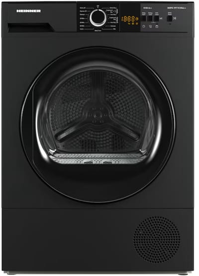 Heinner Wasdroger - Warmtepompdroger - 8 KG - 15 Programma's - LED Display - Trommelverlichting - Antraciet