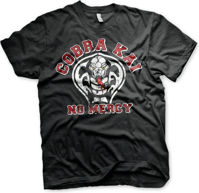 Cobra Kai No Mercy T-shirt Zwart