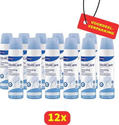 12 x Molicare Skin Clean Reinigingsschuim (400ml) - Voordeelverpakking