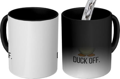Magische Mok - 275 ML - Koffiemok Collega - Koffietas geschenk - Koffiebeker Papa - Mokken - Koffietassen Humor - Spreuken - Quote - Eend - Duck off - Grote theemok - Theemokken groot - Leuke thee mok - Thee tas Mama - Grappige cadeaus