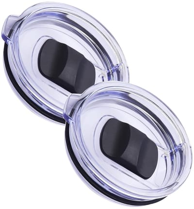 MTTproducts - 30 oz Tumbler Deksels - Vervangende Deksels - Spatbestendig en Morsbestendig - Zwart en Helder - Duurzaam Plastic - Geschikt voor Tumbler