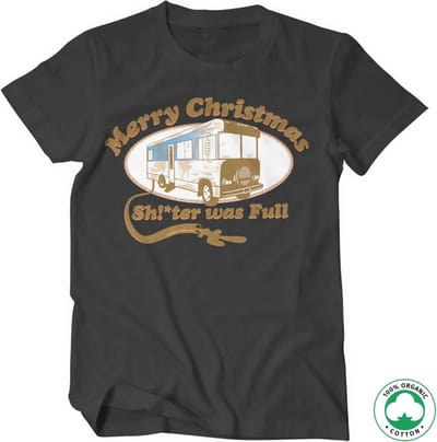 National Lampoon's Christmas Vacation - Shitter Was Full Organic Heren Tshirt - S - Zwart