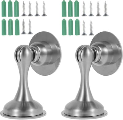 Magnetische Deurstopper Zonder Boren – Zelfklevend & Roestvrij Staal – Voor Vloer of Muur