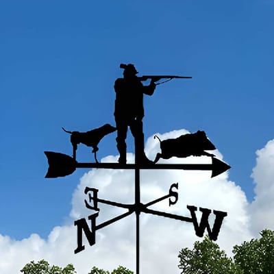 Metalen Windspinner met Dierenmotief - Smeedijzeren Tuin Decoratie voor Buiten - Ornament voor Daktuinen & Binnenplaatsen-Jager-Belle‘s product-Belle's product