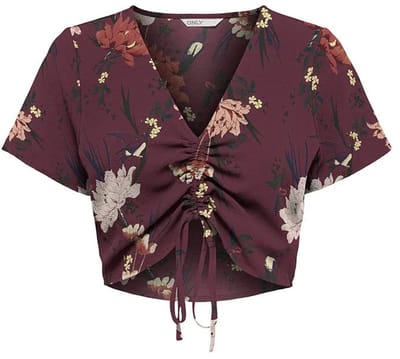 ONLY - ONLNOVA LIFE S/S RUCHING TOP AOP PTM - Meisjes - Blouses
