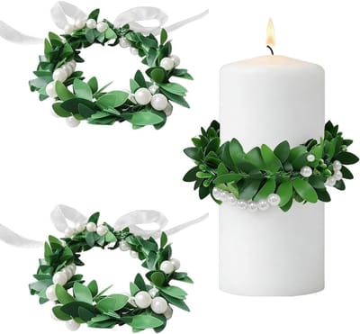 Druppelbescherming voor communiekaarsen, 2 stuks, kaarsenrok, decoratie voor doop en vormsel, 4 cm hoog