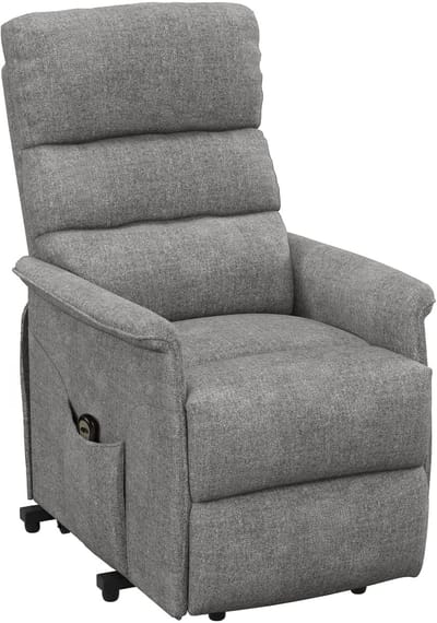 Massagestoel - Relaxfauteuil - Zetel - Sta op stoel elektrisch - Stof - 1 persoons - Met armleuning - Zeer comfortabel - Elektrisch - Grijs