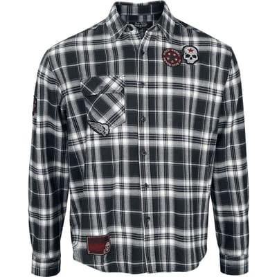 Rock Rebel by EMP - Rock Longsleeve - Skulls & Details - M tot XXL - voor Mannen - zwart-grijs