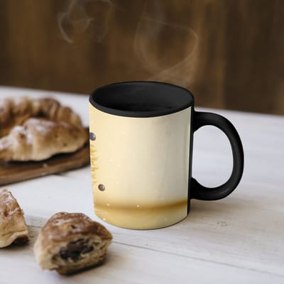 Magische Mok - Foto op Warmte Mokken - Koffiemok - Pannenkoeken - Eten - Honing - Geel - Magic Mok - Beker - 350 ML - Theemok