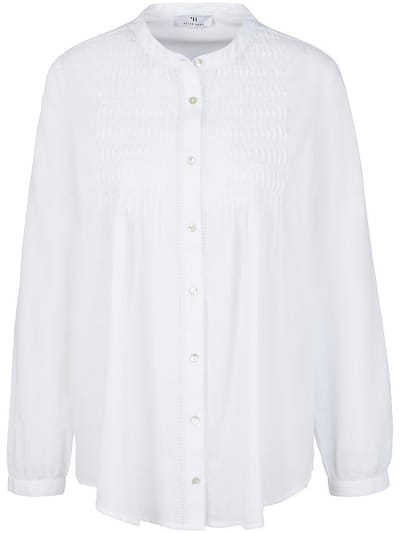 Blouse 100% katoen Van Peter Hahn wit