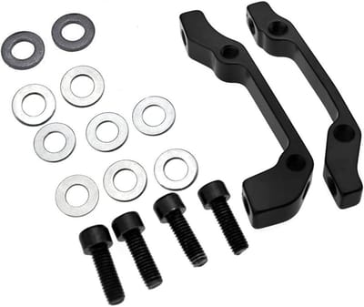 2 Stuks Disc Brake Caliper Montage Adapter voor 180/203mm Voor en 160/180mm Achterrem, Geschikt voor Fietsen en Motoren