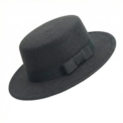 Dailygoods- Fedora Hoed Zwart - Klassieke Platte Bovenkant - Verstelbaar Trekkoord - Geschikt voor Hoofdomtrek 55-59 cm - Tijdloze Stijl - 1 Stuk