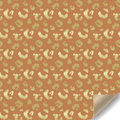 Papierrol Cadeaupapier – Panterprint – 50 cm x 100 m – Goudkleurig – Inpakpapier – Duurzaam & Recyclebaar