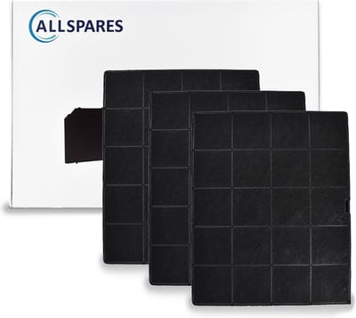 AllSpares Koolstoffilter (3st.) voor afzuigkappen geschikt voor Airforce AFFCACONFF22-90 en Boretti KFBK-4 (237x192x10mm)