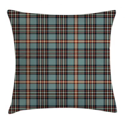 ABAKUHAUS Schottenkaro Kussenhoes – 40x40 cm – Tweezijdig bedrukt, Rits, Redwood Kadet-Blauw