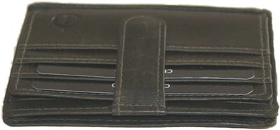 Oi donkere retro groene leren pasjeshouder / dun pasjesmapje afsluitbaar met extra vak / veilig creditcardmapje met 2 grote zichtvensters / RFID SAFE / retro groen leer / 561Green NR