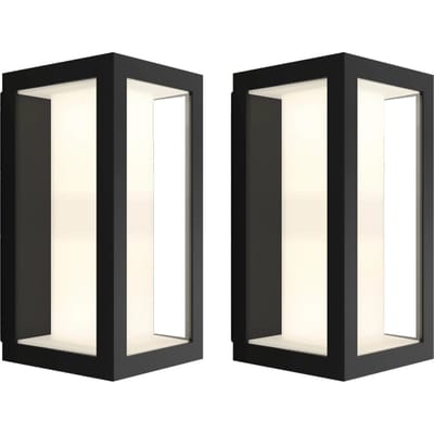 Philips Hue Impress muurlamp White and Color zwart smal duo pack