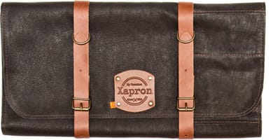 Xapron luxe leren messenmap/ messenfoedraal - kleur Utah Choco - 10 vakken