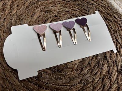 Klikklak haarspeldjes Hart Pastel 4cm - kinderknipjes - Babyhaarclipjes - Kinderhaaraccessoires - Haarspeldjes kinderen - Haaraccessoires meisjes - Haarspeldjes baby - Kinder haarspeldjes - Kinder haarclips - Haarspeldjes kind