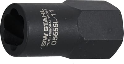 SW-Stahl spiraalgroefwisselplaat 3/8 inch, 11 mm uitwendig 6-kant, 05555L-11