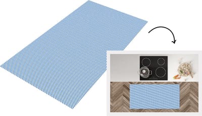 Keukenloper - Loper keuken - Broek - Structuur - Denim - Patronen - 120x60 cm - Keukenloper vinyl