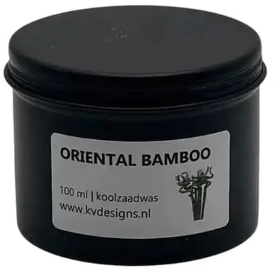 Geurkaars 100ml – Oriental Bamboo – Handgemaakt van Koolzaadwas – 40 branduren – KV DESIGNS