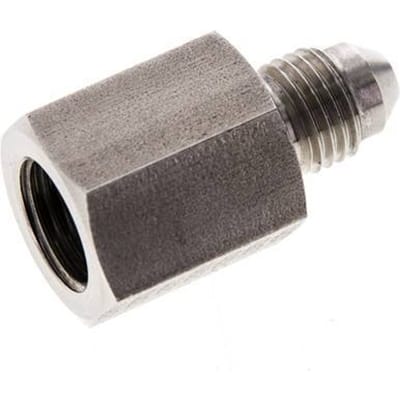 JIC Verloopnippel G1/4'' Binnendraad X UNF 7/16''-20 Buitendraad RVS 310bar