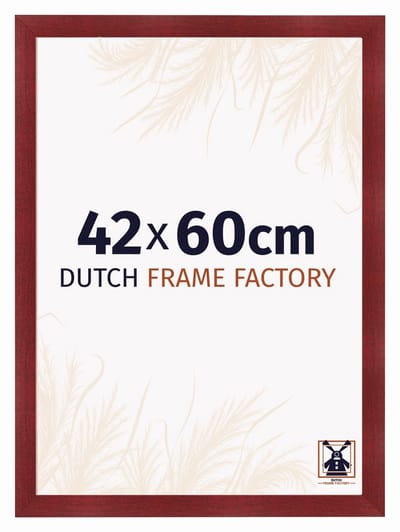 Fotolijst 42x60 cm - MDF - Wijnrood Geveegd - Praag