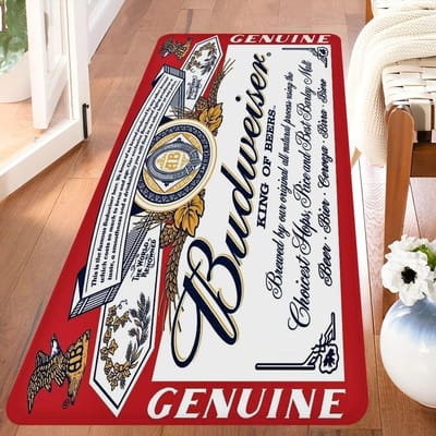 Koning van het Bier B-Budweiser Tapijt Woonkamer Bank Slaapkamer Balkon Deurmat Kinderkamer Huisdecoratie Antislip Groot Oppervlak Kleed 50x80cm