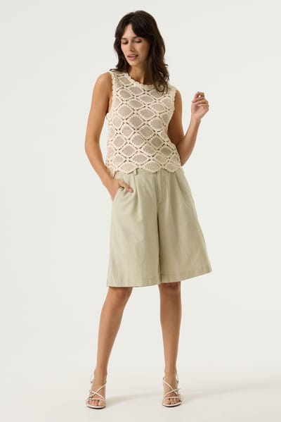 GARCIA Dames Effen Shorts Groen