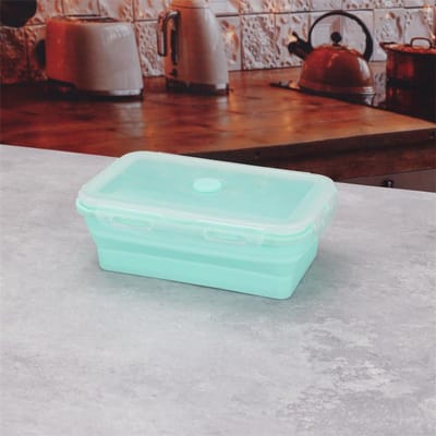 Opvouwbare Voedselopbergcontainer Draagbare Siliconen Voedselcontainers Bento Box voor Kinderen Snackdoos Voedseldoos Bento Lunchbox Lunchbox 350ml