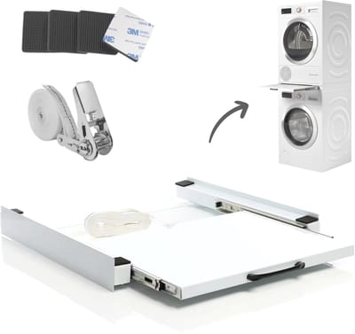 Dastium Home - Stapelkit Wasmachine en Droger - Stapelset Wasmachine en droger - Tussenstuk Wasmachine en Droger - Universeel