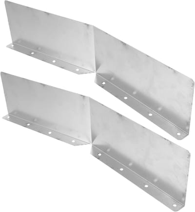 Dakgootbeschermers - Goot hoekstukken - Wateroverlast voorkomen - IJzeren constructie - 40x9cm - Zilver
