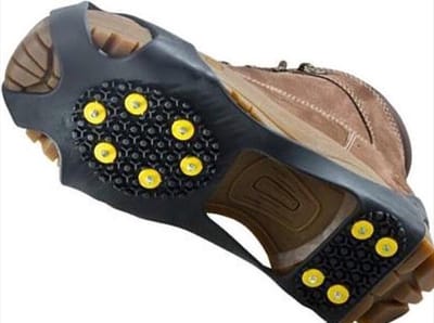*** 2 Paar Antislipzolen Snowsteps Zwart Maat 39-46 - Grip Glad Wandelen - van Heble® ***