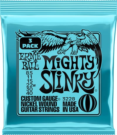 Ernie Ball 3228 Mighty Slinky Elektrische Gitaarsnaren (8.5-40) 3-Pack