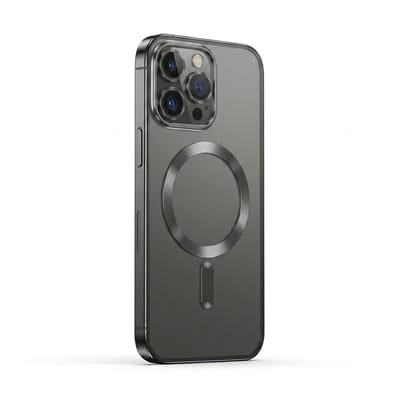 Hoesje Geschikt voor iPhone 15 pro en Geschikt voor Magsafe - Telefoonhoesje Zwart en Transparant