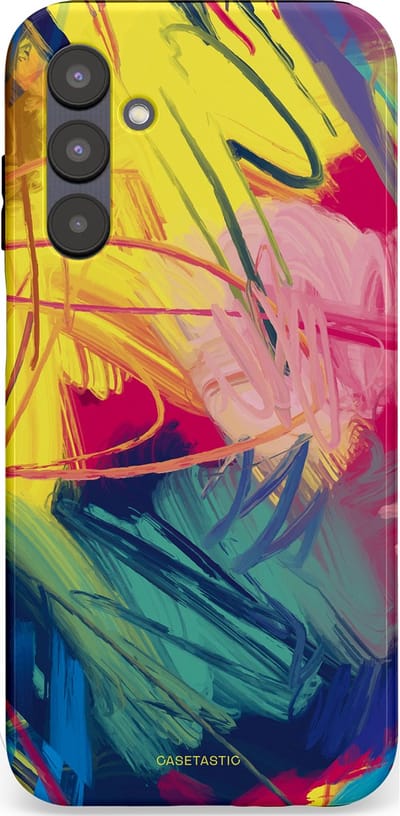 Casetastic Hoesje Geschikt voor Samsung A25 - Stijlvolle Beschermende Duo-layer Case - Kleurenstorm