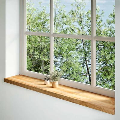 vidaXL - Vensterbanken - 2 - st - 140x25x2 - cm - massief - eikenhout - lichtbruin