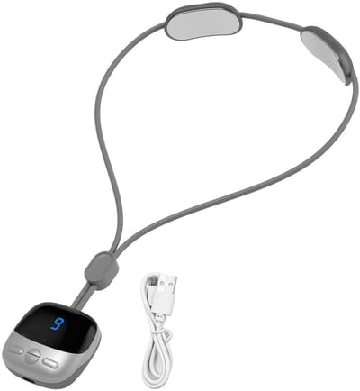 BRENZOOS- Halsmassager met Warmte - Draagbare Nekschouder Massager - Diepe Spiermassage - Verlichting Nekvermoeidheid - Ontspanning Cervicale Wervelkolom - Materiaal ABS