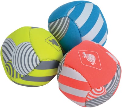 Schildkröt mini neopreen speelballen set - waterbestendig speelgoed.