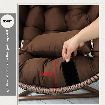 Comfortabel bankkussen van 48 x 170 x 8 cm met verstelbare riem, perfect ligstoelkussen voor tuin, binnen en op kantoor, ontspanningsondersteuning
