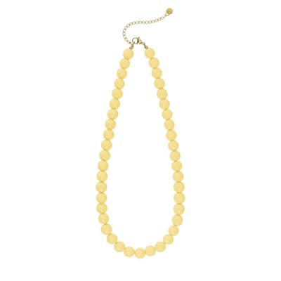 Beady Babe Ketting | Acryl & RVS (verkleurt niet) Geel | Snelle levering | Yehwang | Beste cadeau voor haar | Kerst | Sinterklaas