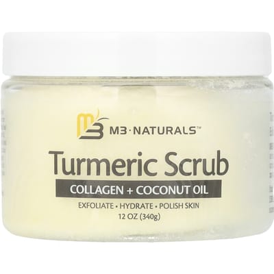 M3 Naturals, Turmeric Scrub, 12 oz (340 g) white